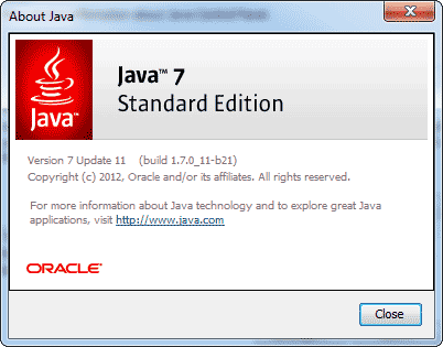 About Java window